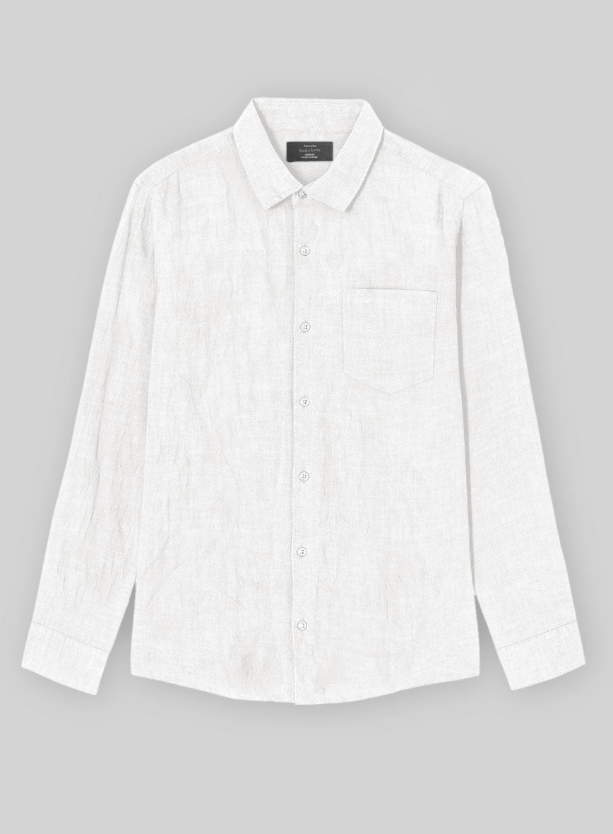European White Linen Shirt - StudioSuits