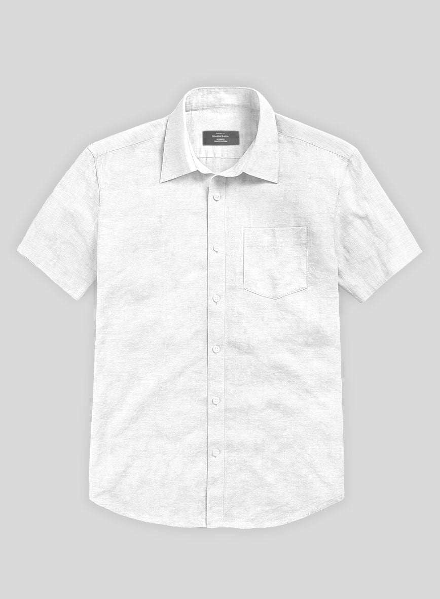 European White Linen Shirt - StudioSuits