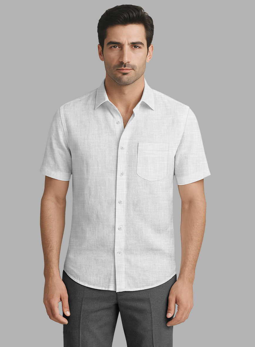 European White Linen Shirt - StudioSuits