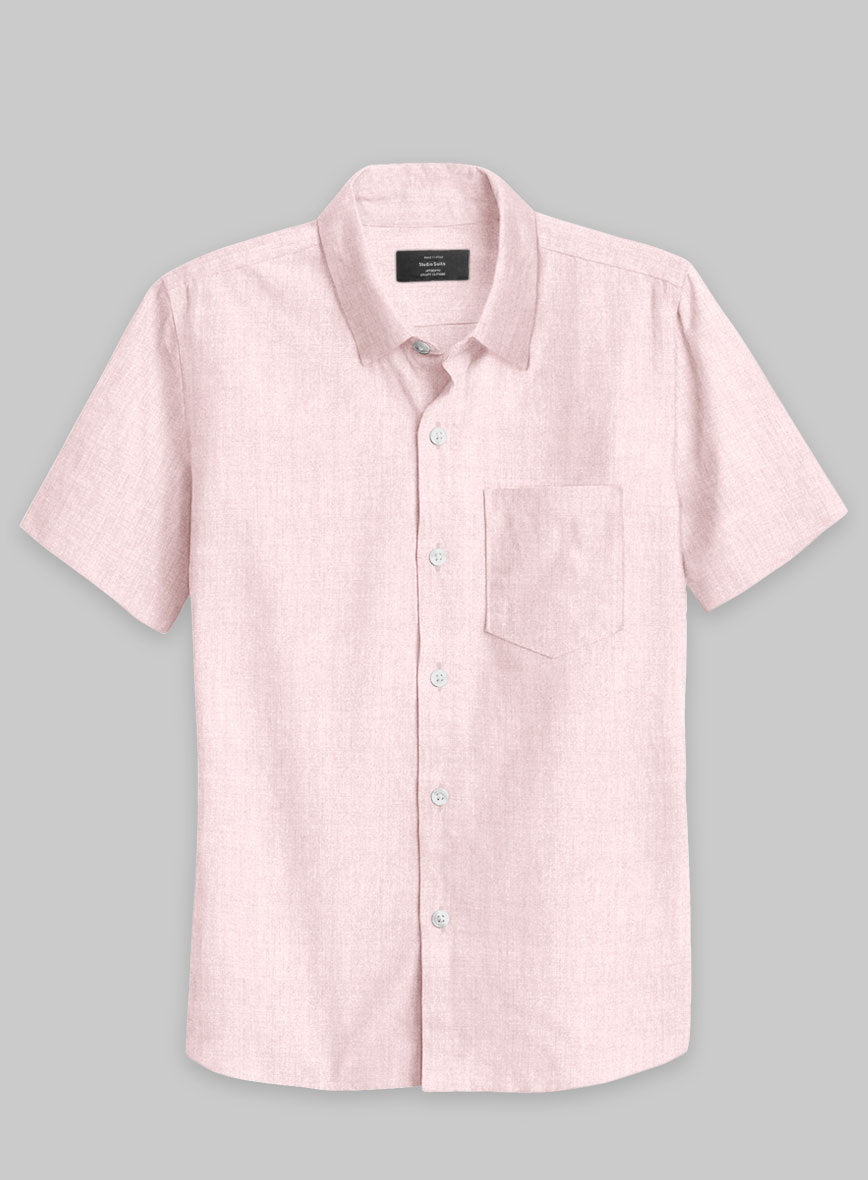 European Pink Linen Shirt - StudioSuits