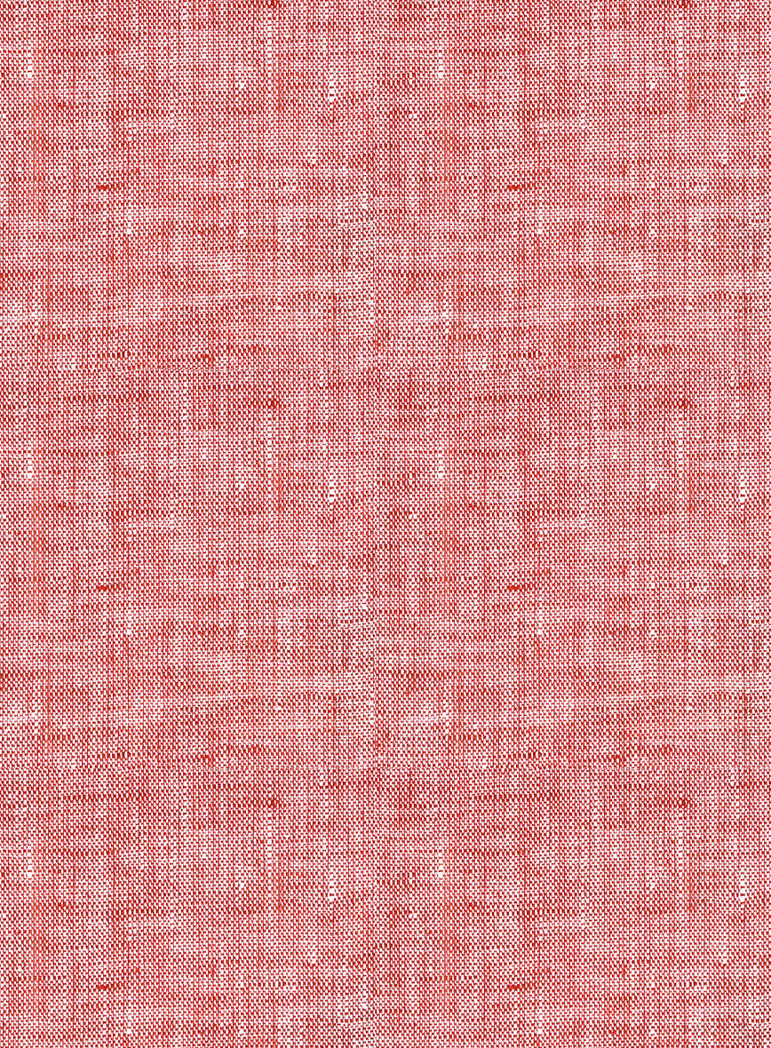European Red Linen Shirt - StudioSuits