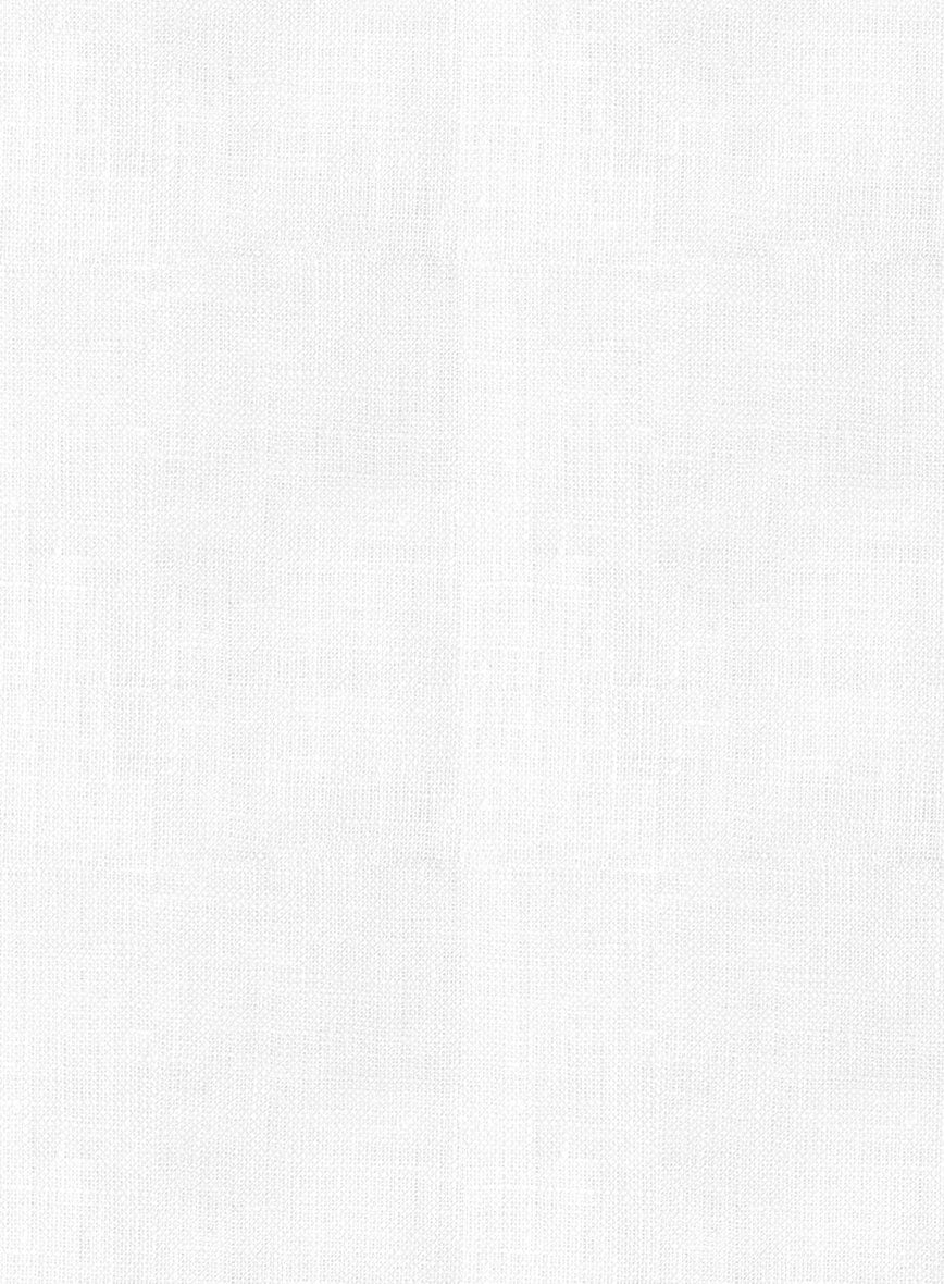 European White Linen Western Style Shirt - StudioSuits