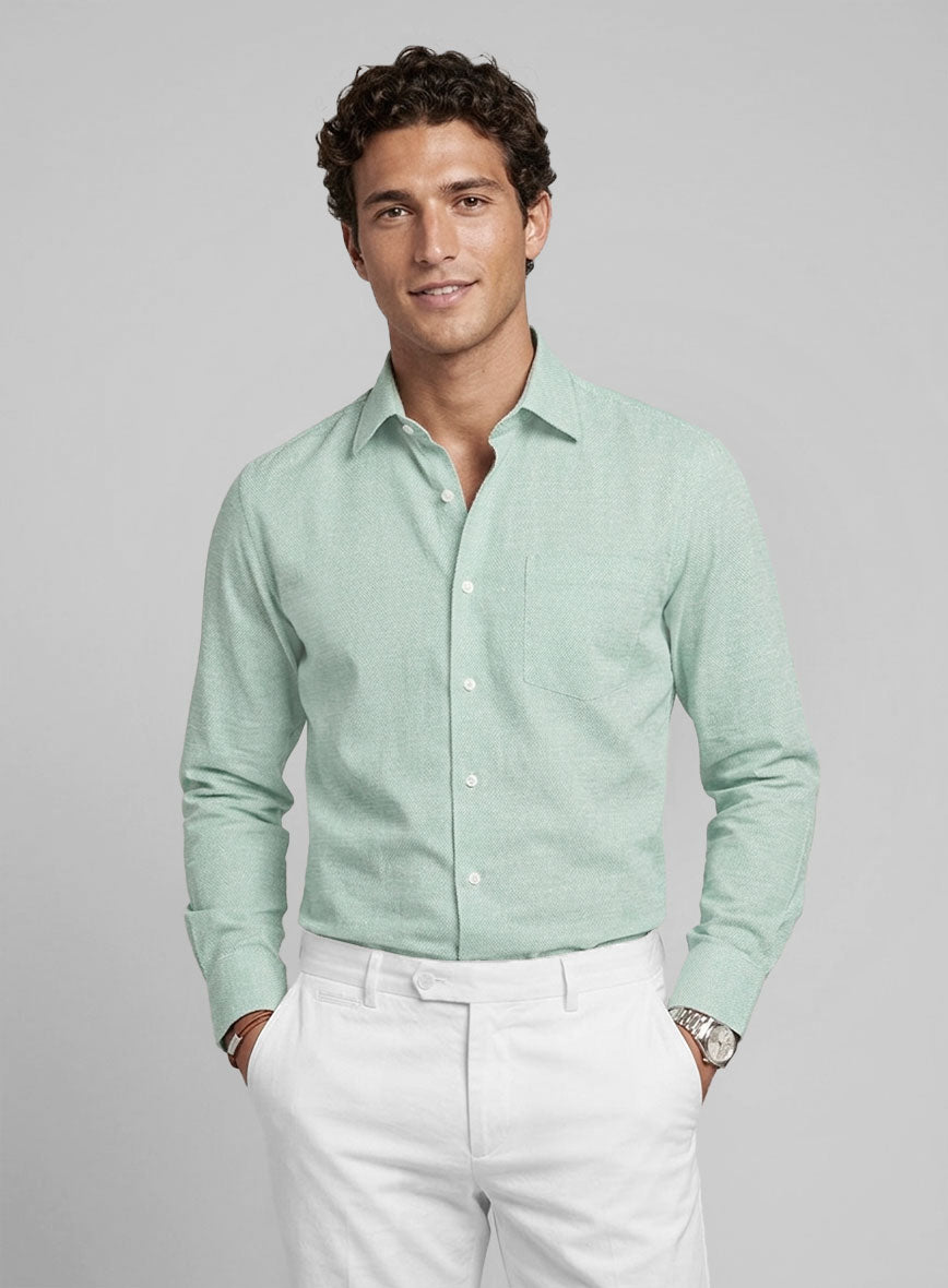 Evercrest Dobby Cotton Lycra Shirt - StudioSuits