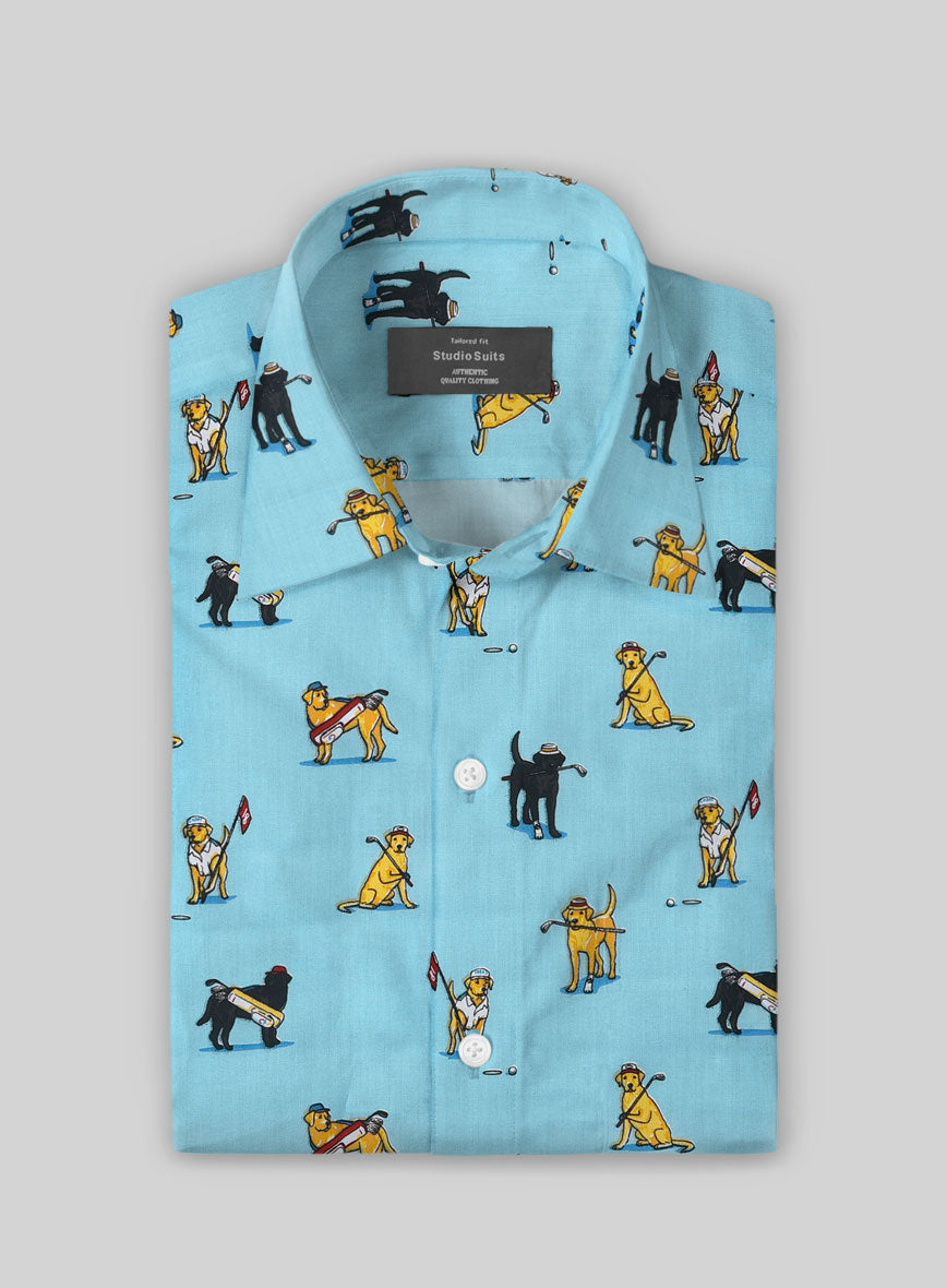 Fairway Pups Cotton Shirt - StudioSuits