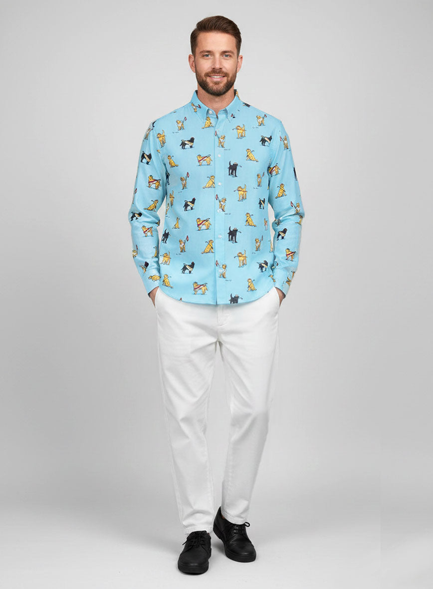 Fairway Pups Cotton Shirt - StudioSuits