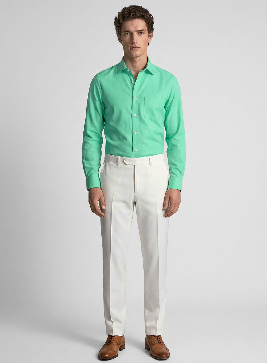 Fern Green Stretch Poplene Shirt - StudioSuits