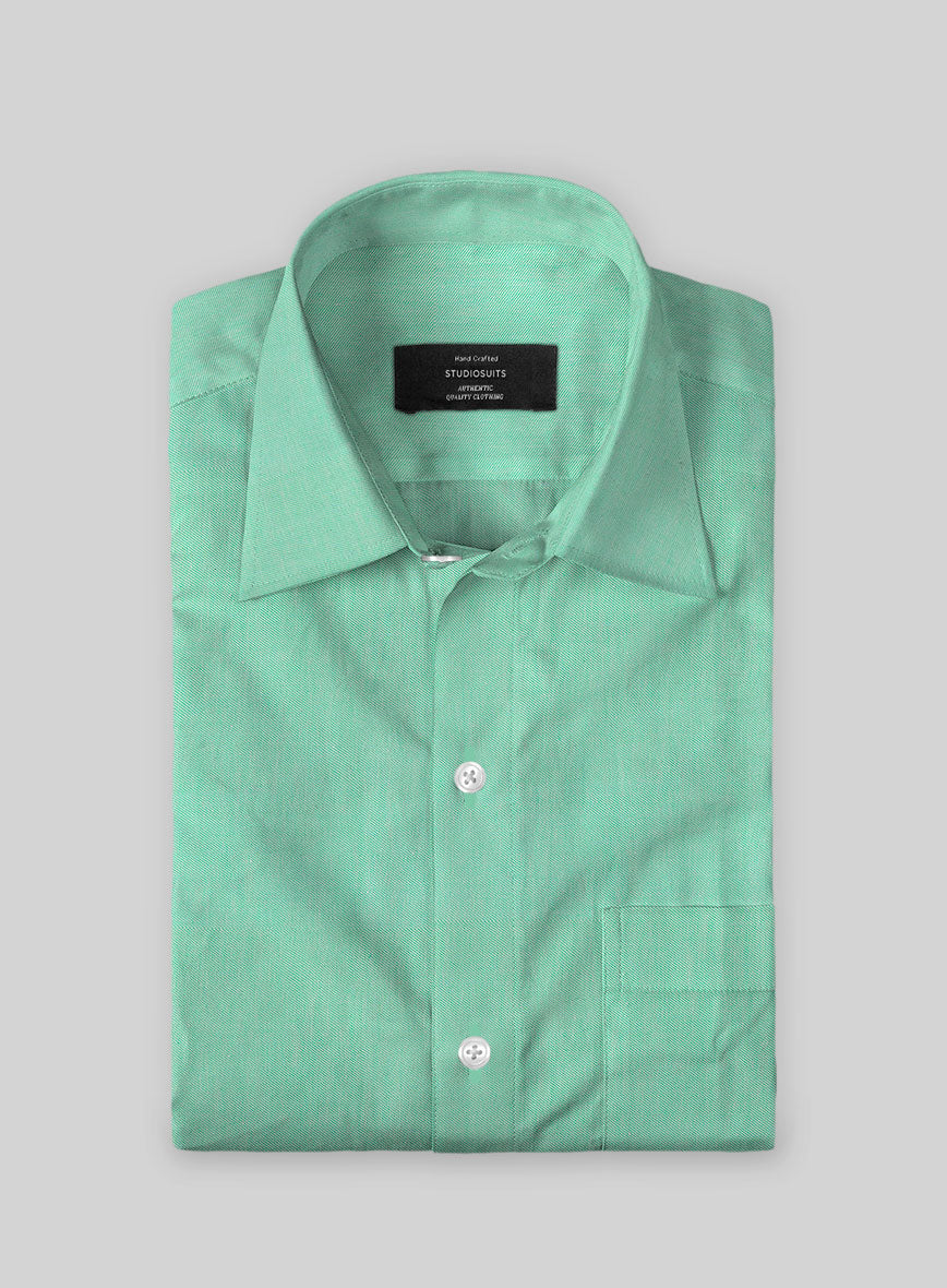 Fern Green Luxury Twill Shirt - StudioSuits