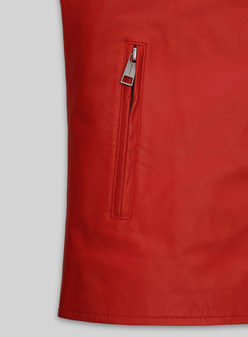 Fight Club Red Leather Jacket - StudioSuits