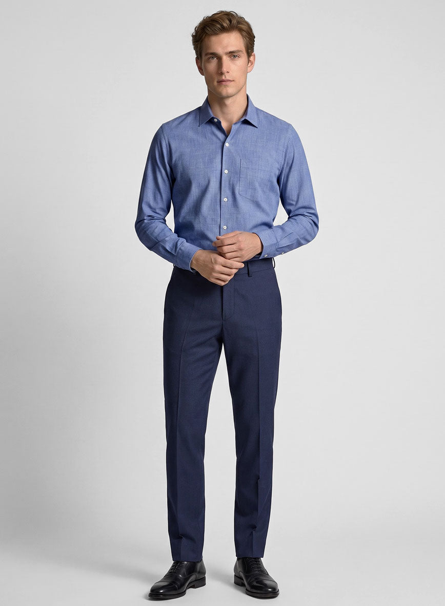 Filafil Poplene Blue Shirt - StudioSuits