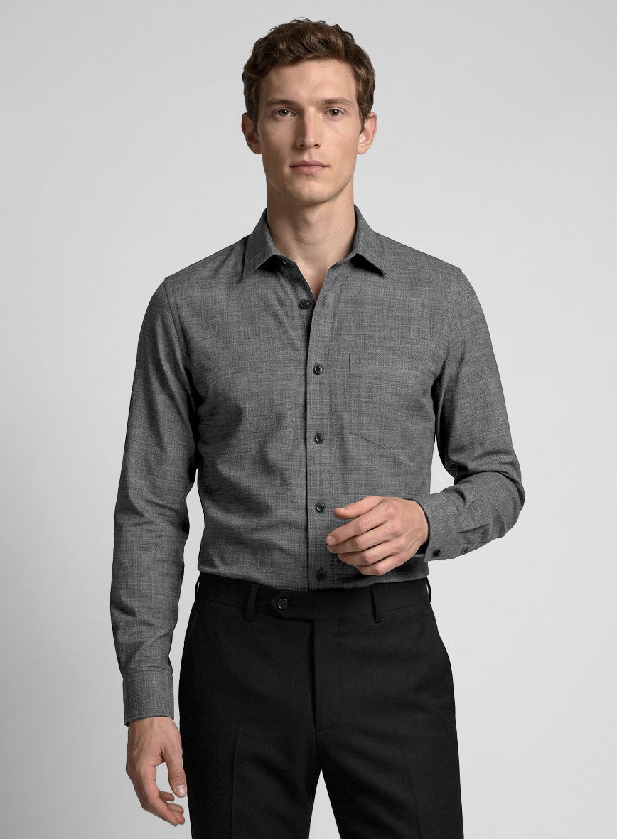 Filafil Poplene Gray Shirt - StudioSuits