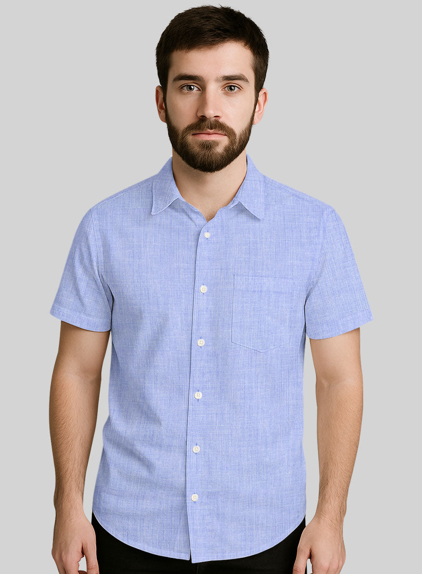 Filafil Poplene Sky Blue Shirt - StudioSuits