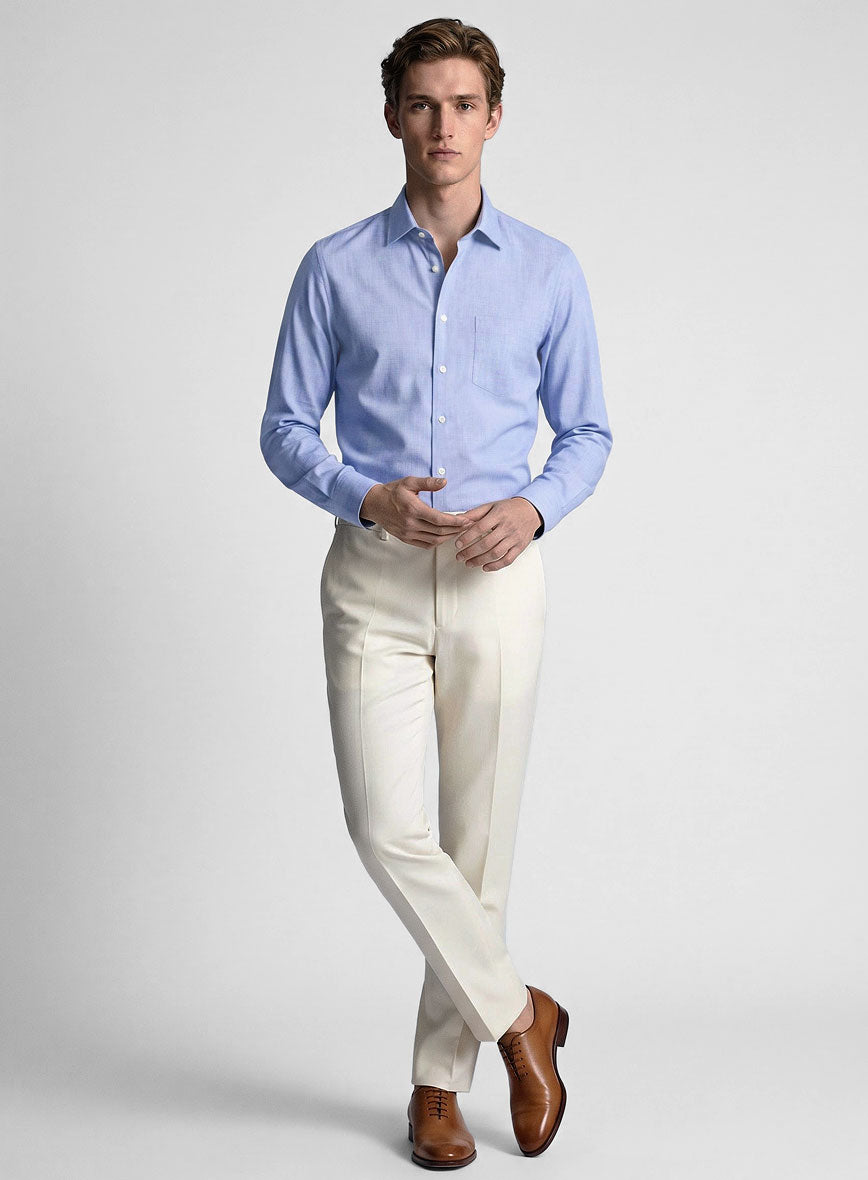 Filafil Poplene Sky Blue Shirt - StudioSuits