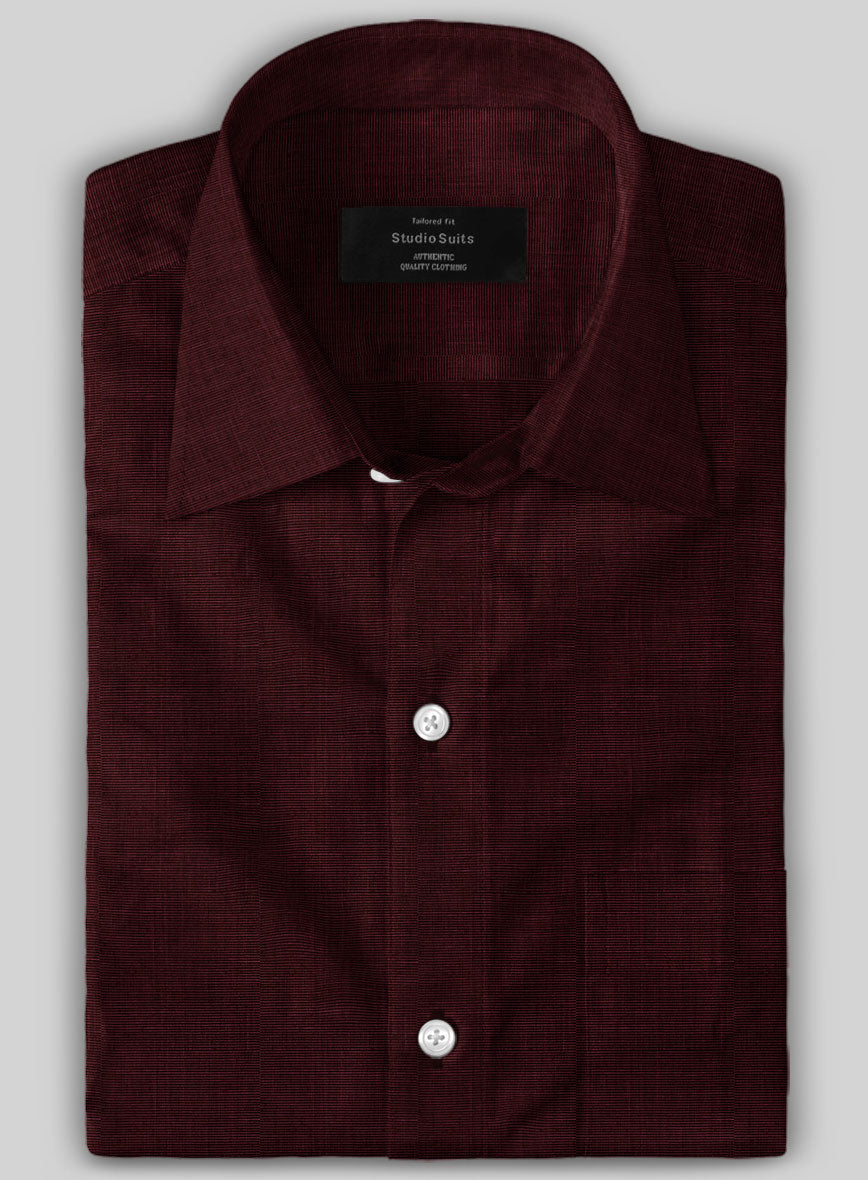 Filafil Poplene Burgundy Shirt - StudioSuits