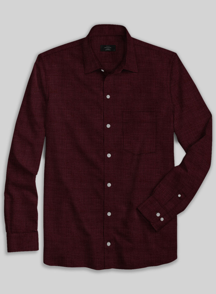 Filafil Poplene Burgundy Shirt - StudioSuits