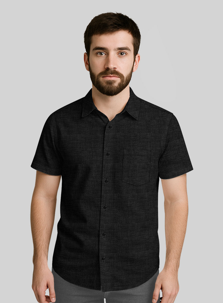 Filafil Poplene Black Shirt - StudioSuits