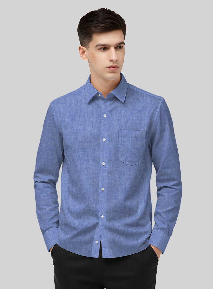 Filafil Poplene Blue Shirt - StudioSuits