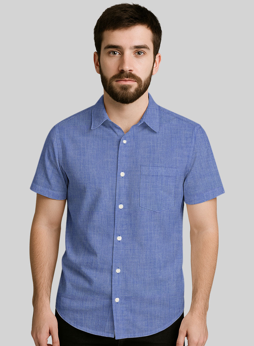 Filafil Poplene Blue Shirt - StudioSuits