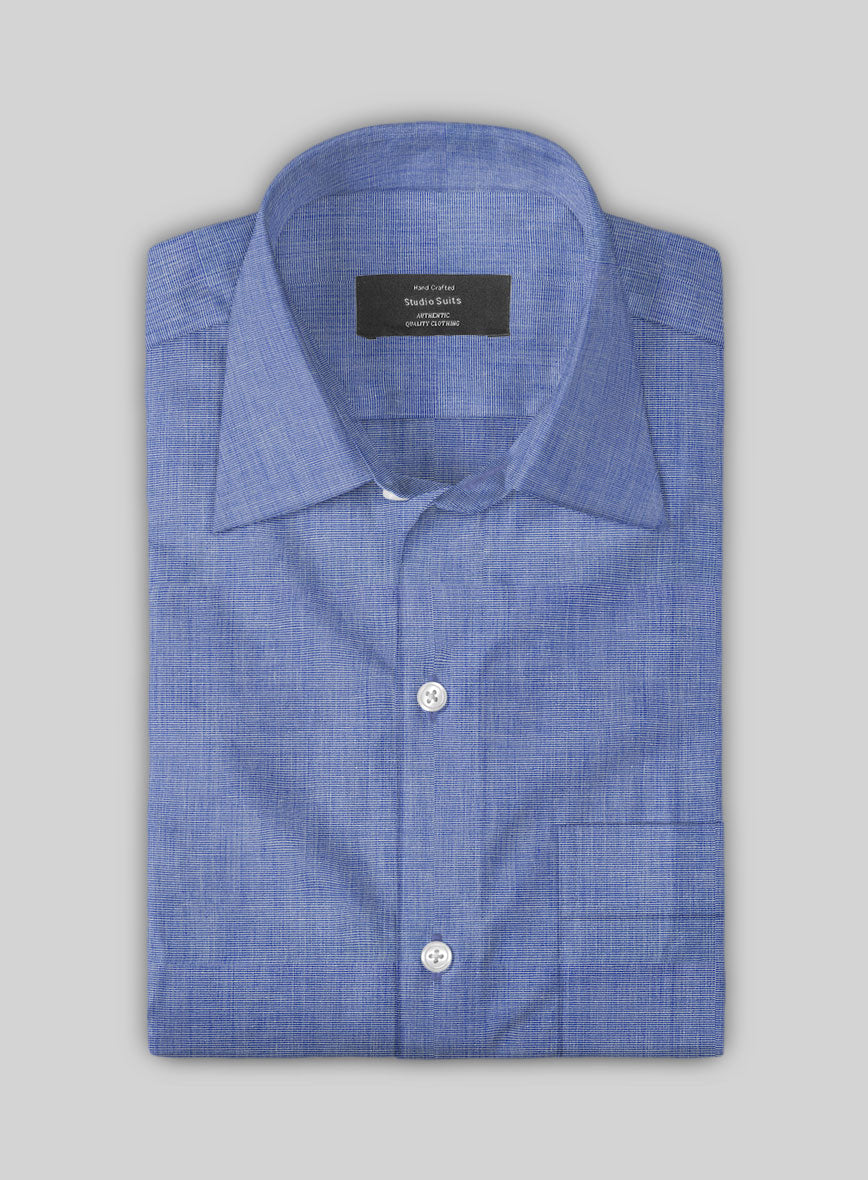 Filafil Poplene Blue Shirt - StudioSuits