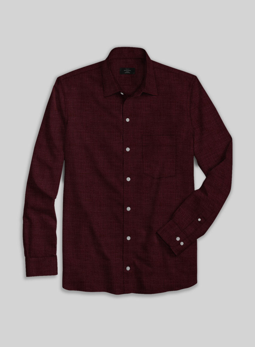 Filafil Poplene Burgundy Shirt - StudioSuits