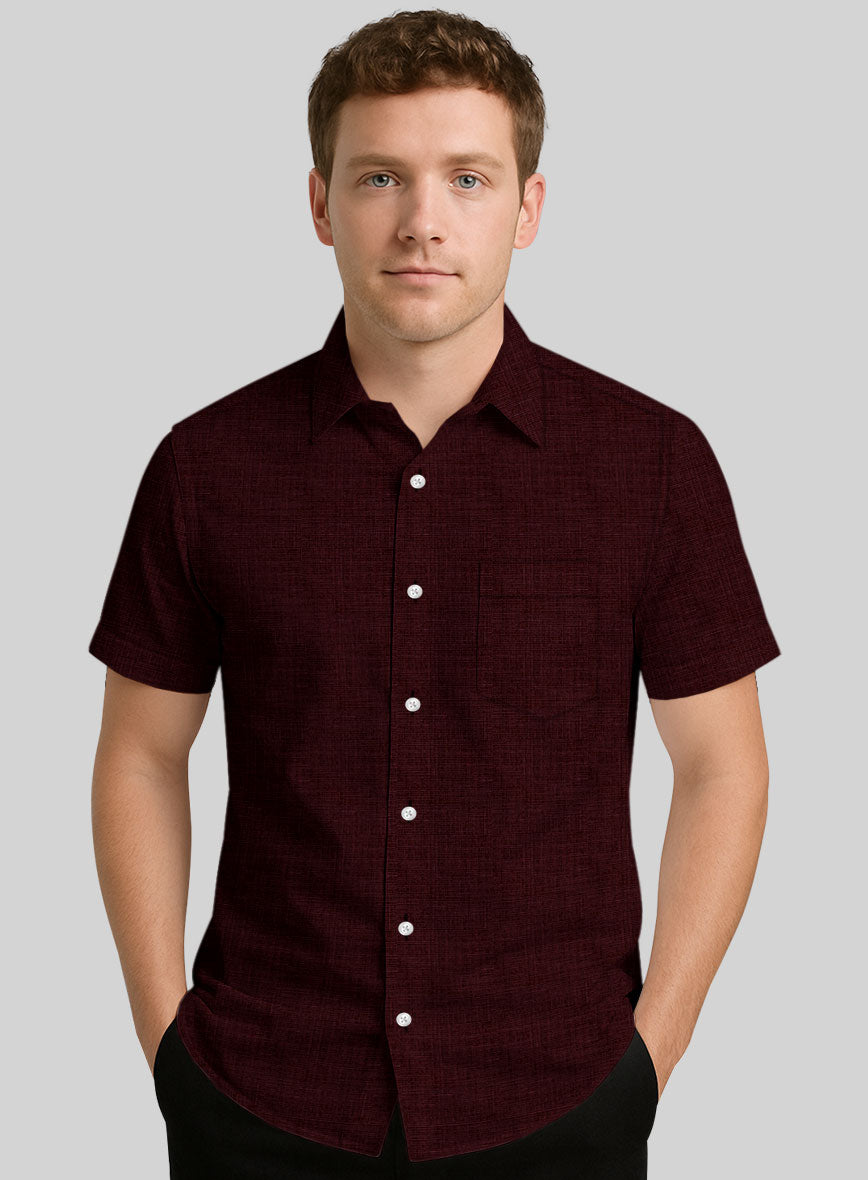 Filafil Poplene Burgundy Shirt - StudioSuits