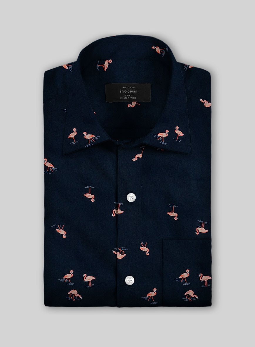Flamingo Cotton Shirt - StudioSuits