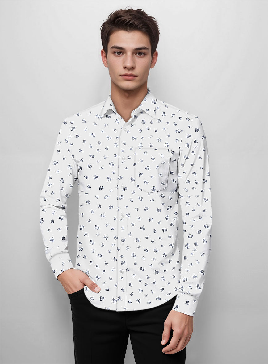 Floral Flake Cotton Shirt - StudioSuits