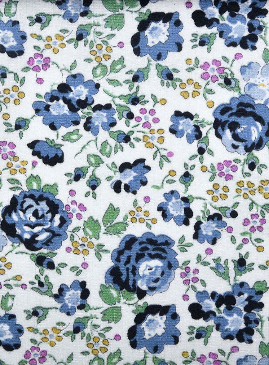 Floral Symphony Feather Cotton Shirt - StudioSuits