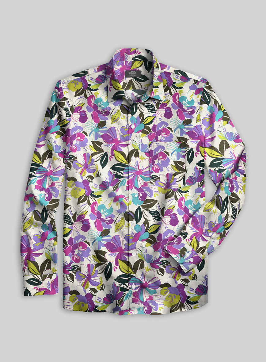 Floralush Cotton Lycra Shirt - StudioSuits