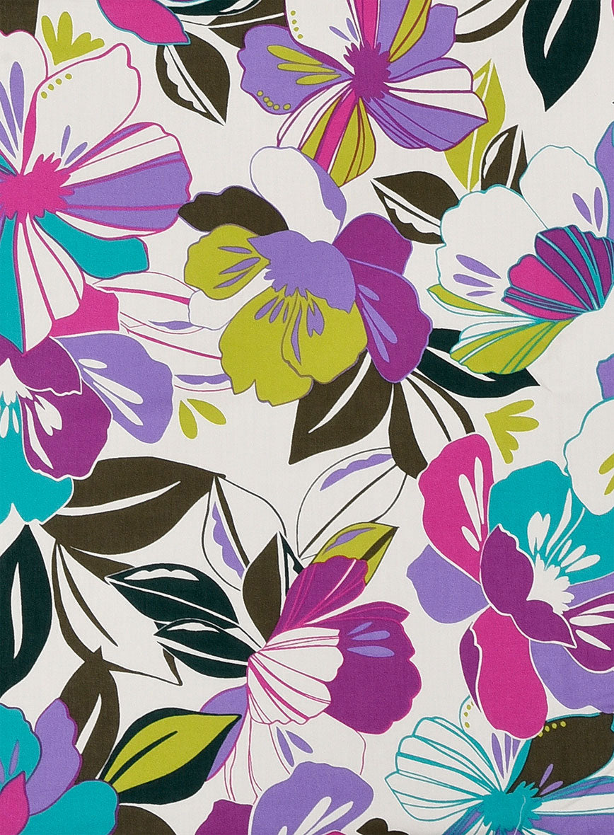 Floralush Cotton Lycra Shirt - StudioSuits