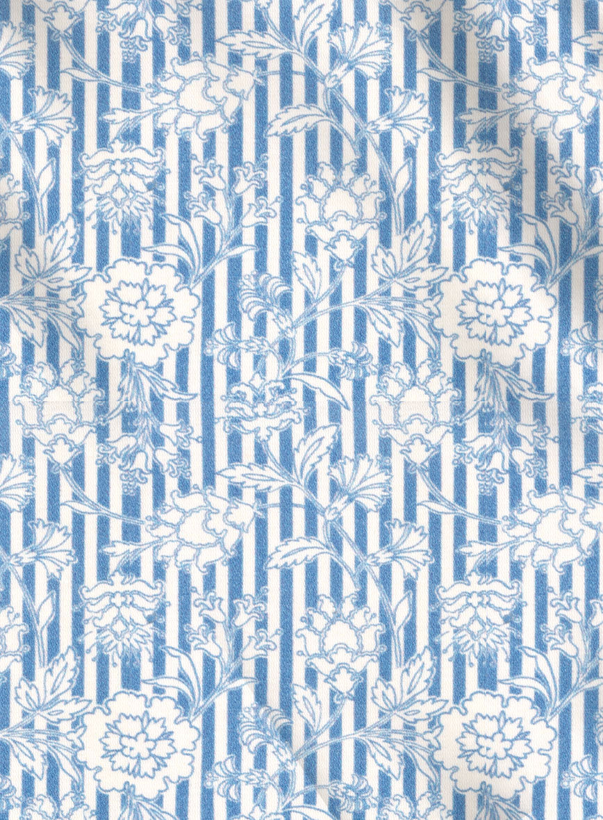 Florentis Stripe Silk Cotton Shirt - StudioSuits