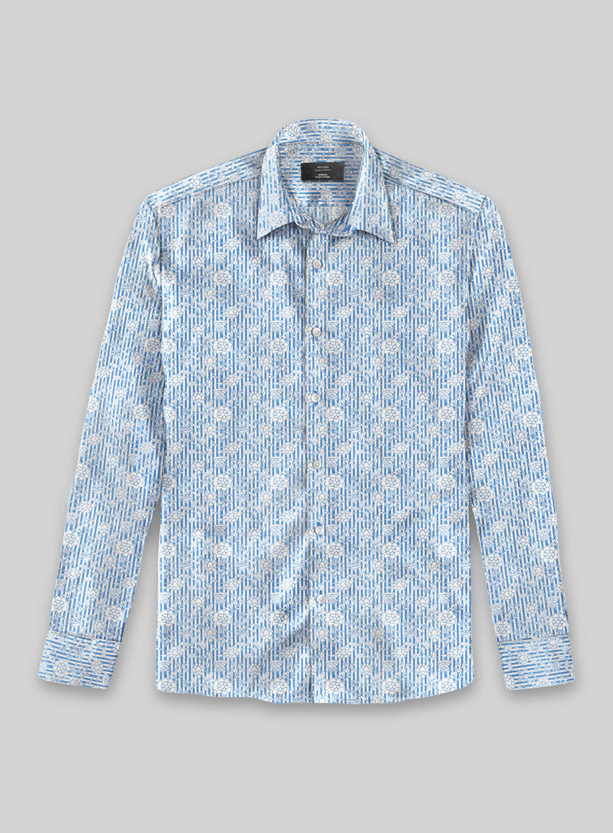 Florentis Stripe Silk Cotton Shirt - StudioSuits