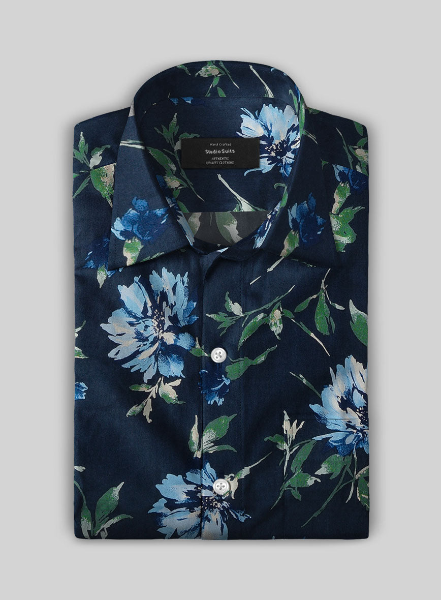 Floret Haze Cotton Lycra Shirt - StudioSuits
