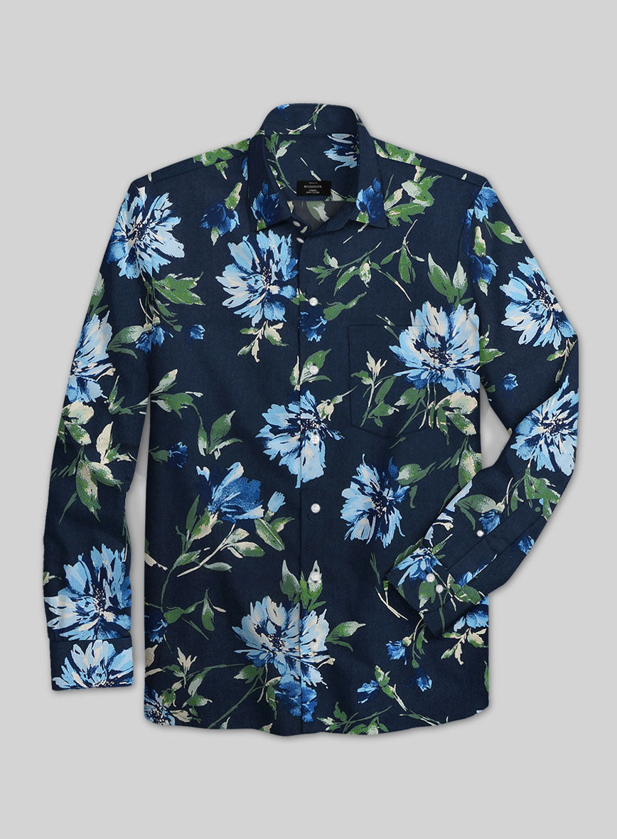 Floret Haze Cotton Lycra Shirt - StudioSuits
