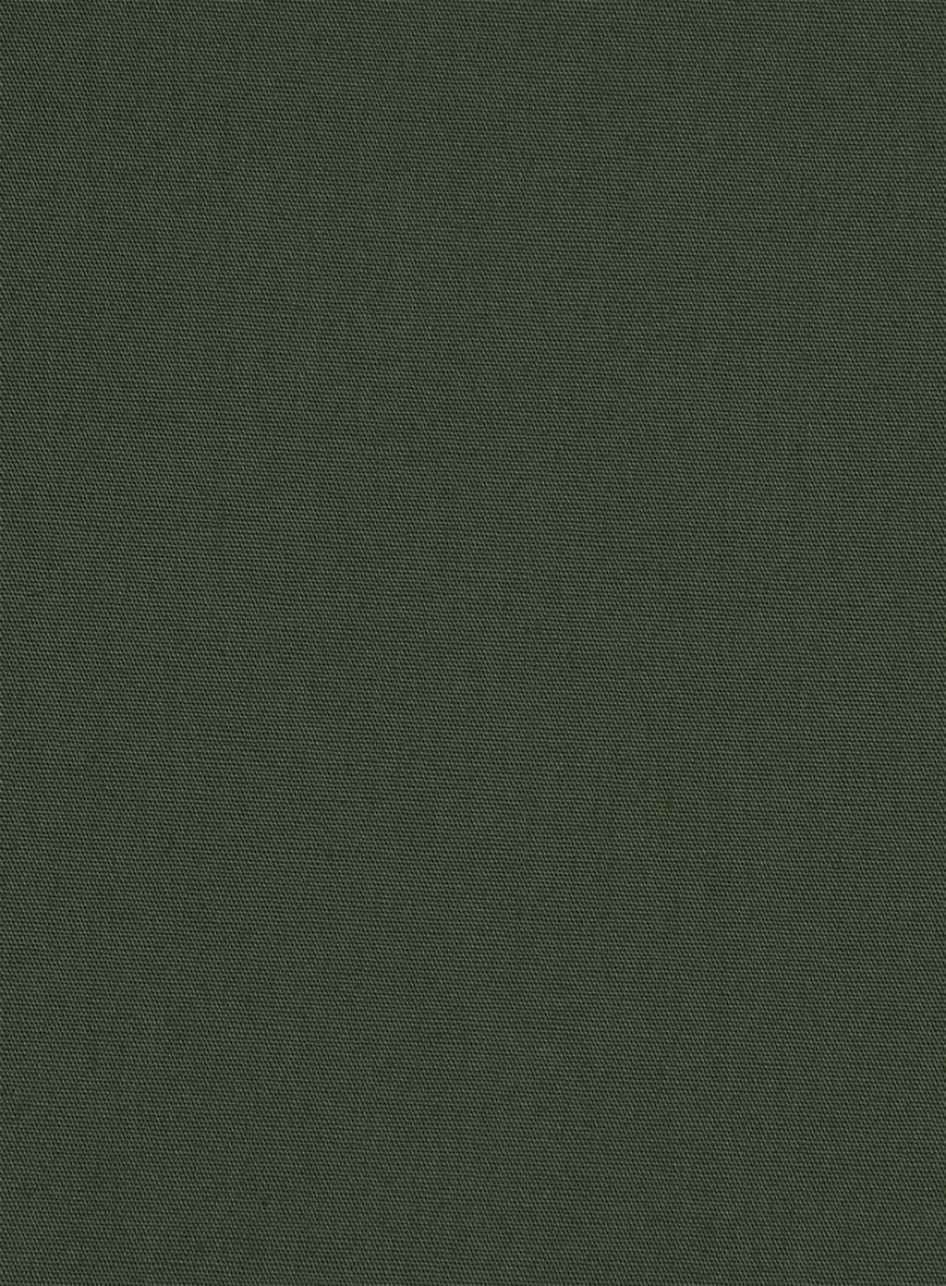 Forest Green Stretch Poplene Shirt - StudioSuits