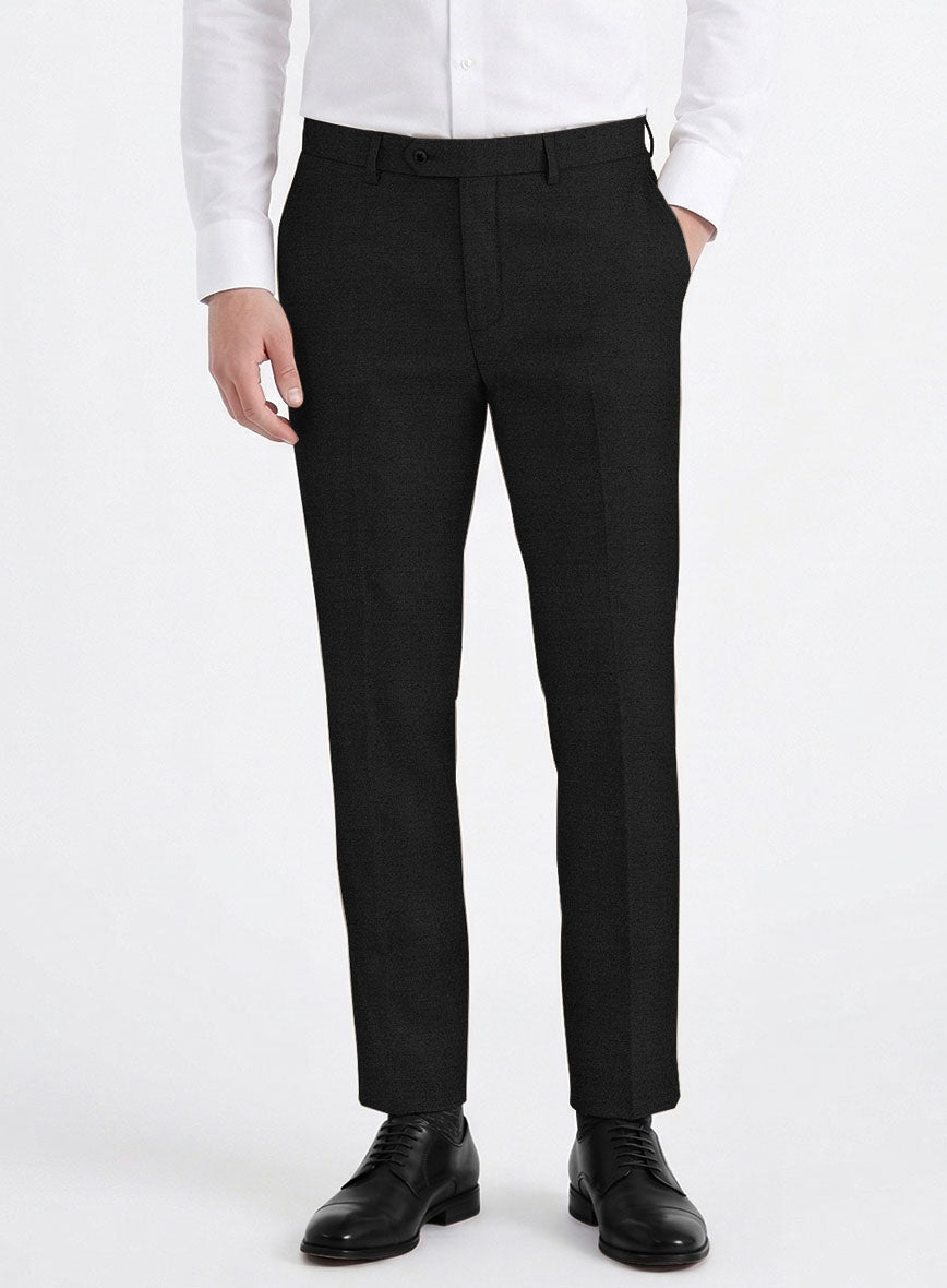 Fresco Black Wool Pants - StudioSuits
