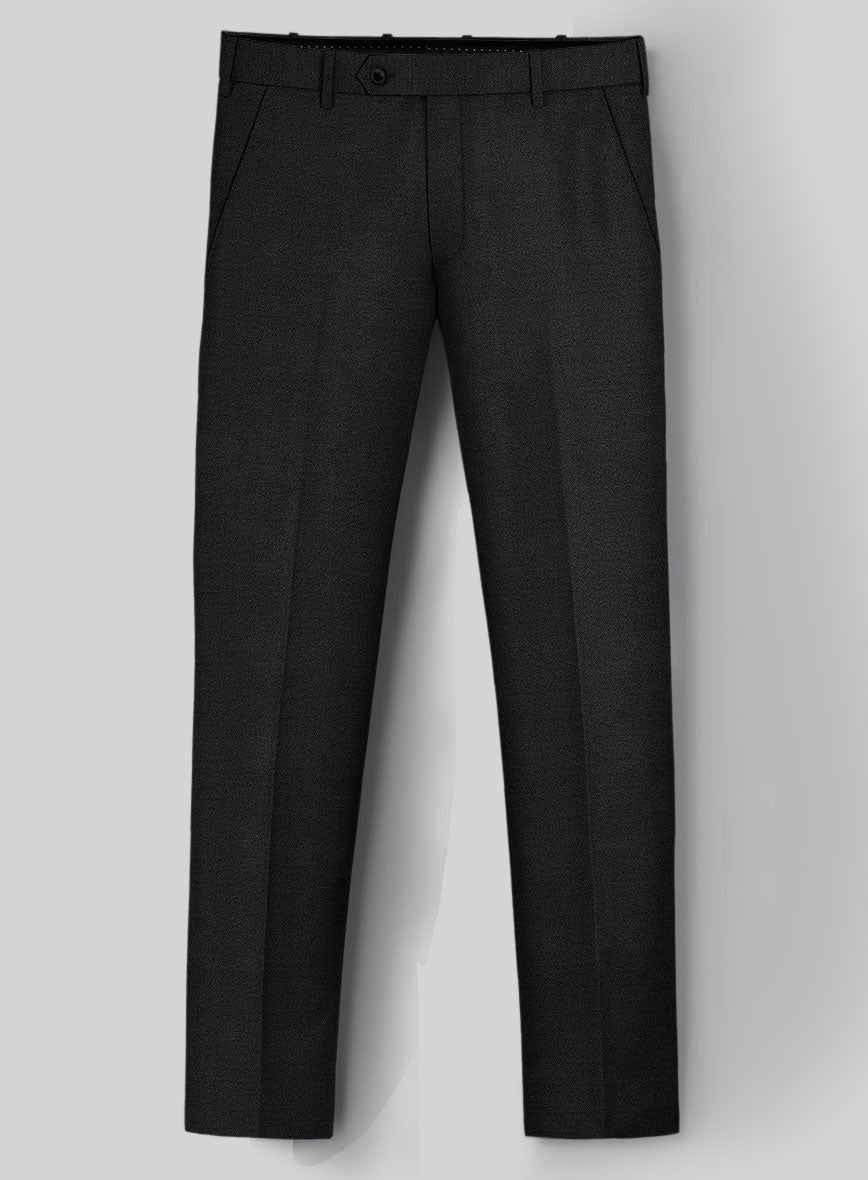 Fresco Black Wool Pants - StudioSuits
