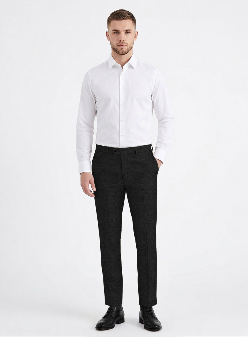 Fresco Black Wool Pants - StudioSuits