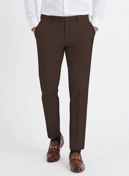 Fresco Brown Wool Pants – StudioSuits