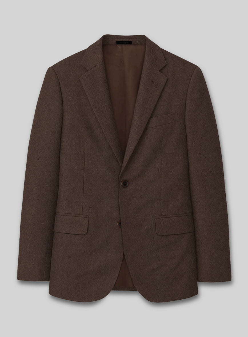 Fresco Brown Wool Suit - StudioSuits