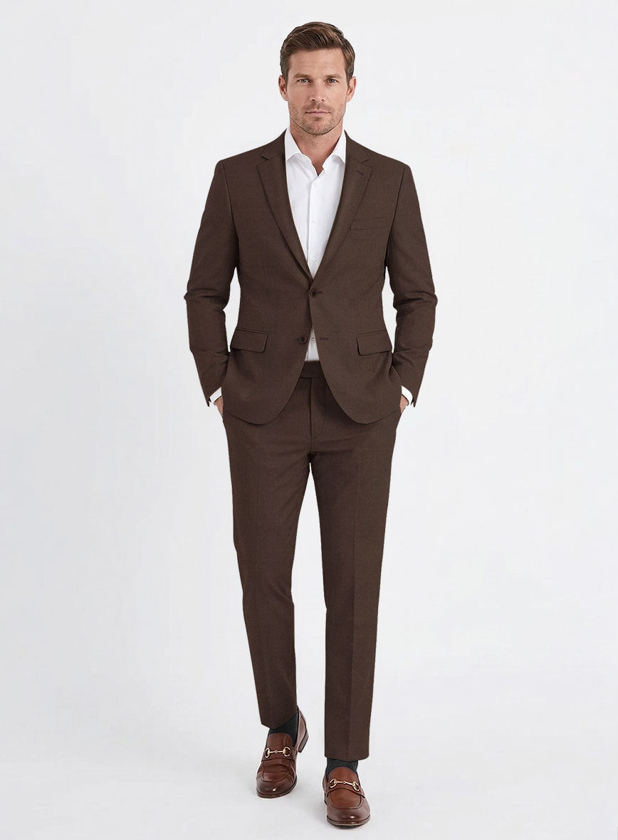 Fresco Brown Wool Suit - StudioSuits