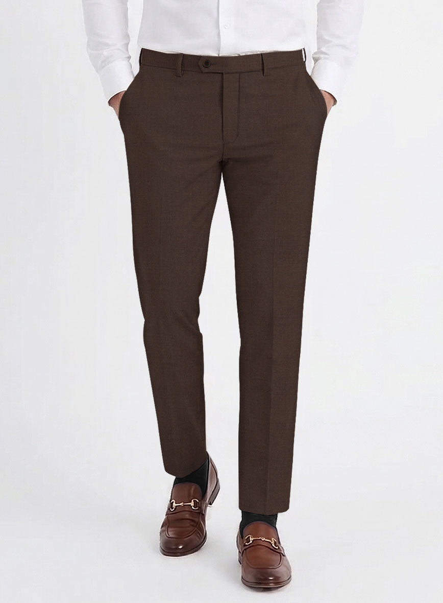 Fresco Brown Wool Suit - StudioSuits