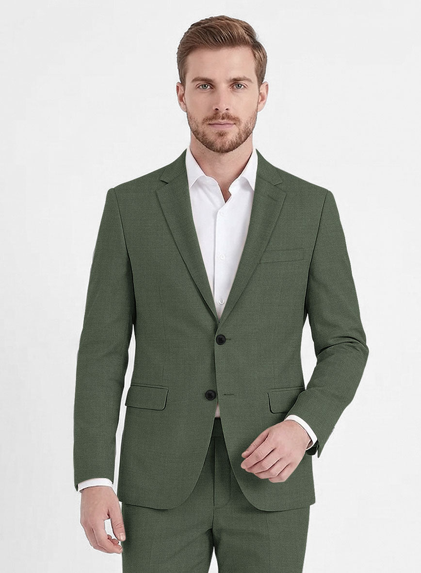 Fresco Green Wool Jacket - StudioSuits