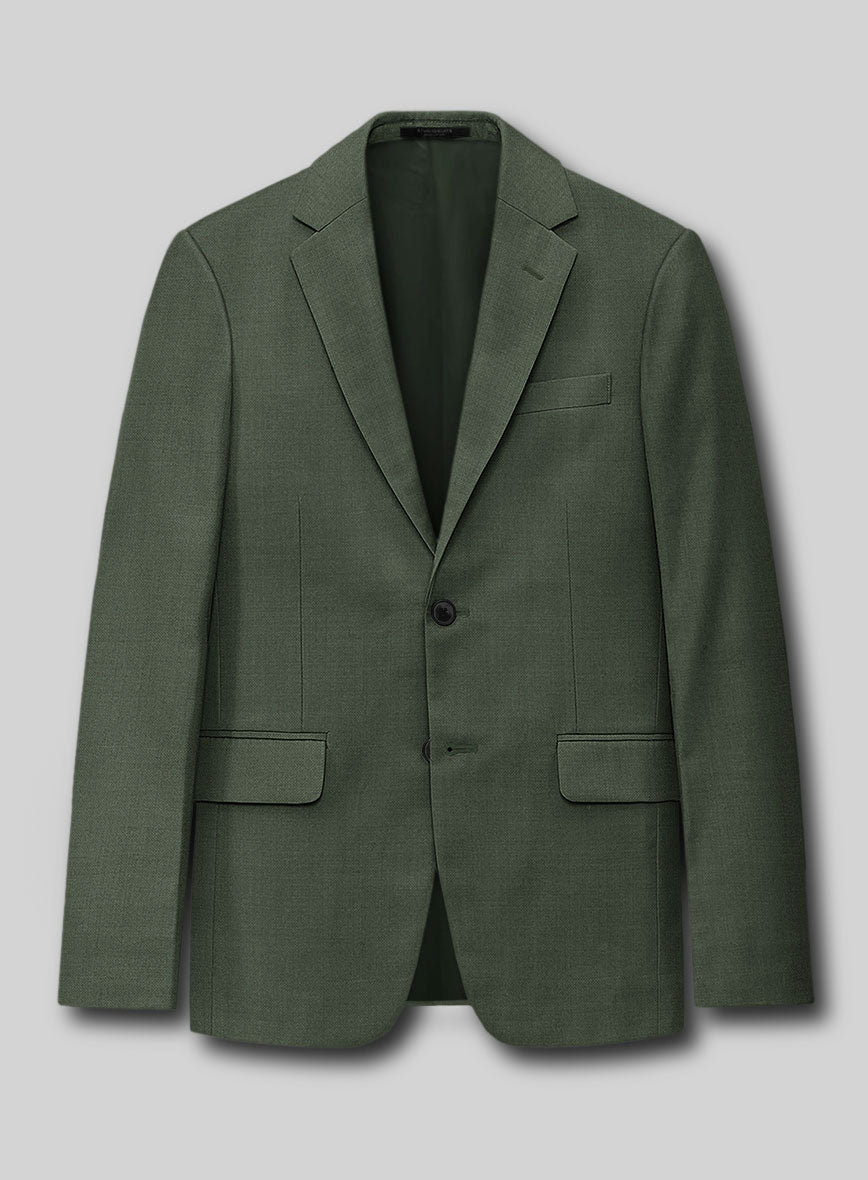 Fresco Green Wool Jacket - StudioSuits
