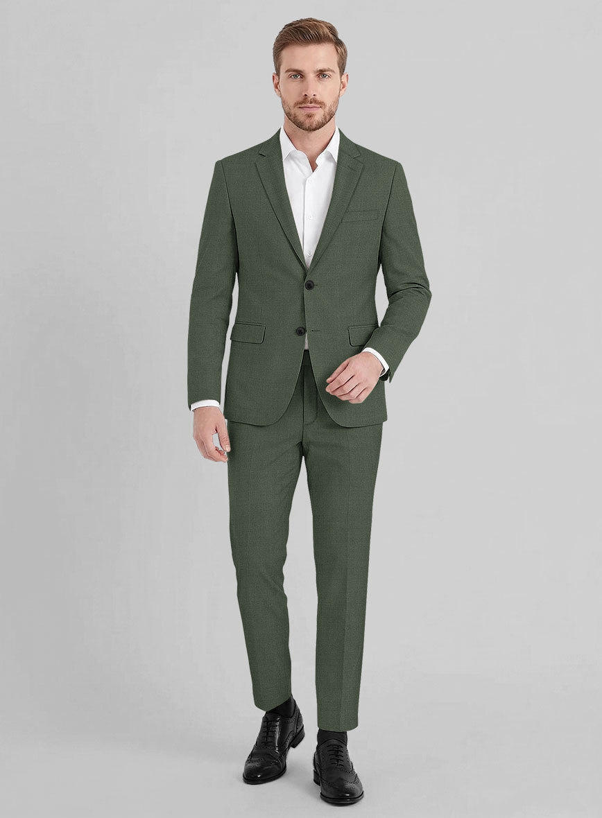 Fresco Green Wool Suit - StudioSuits