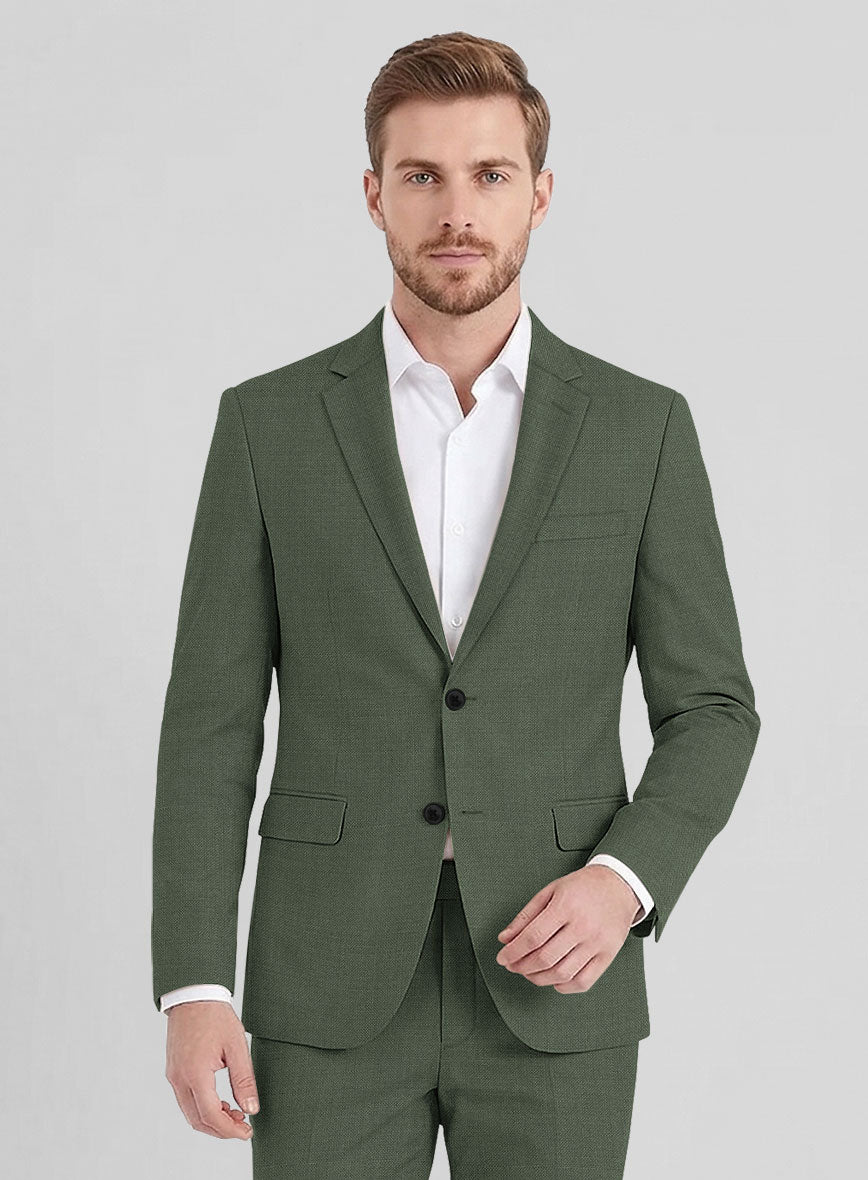 Fresco Green Wool Suit - StudioSuits