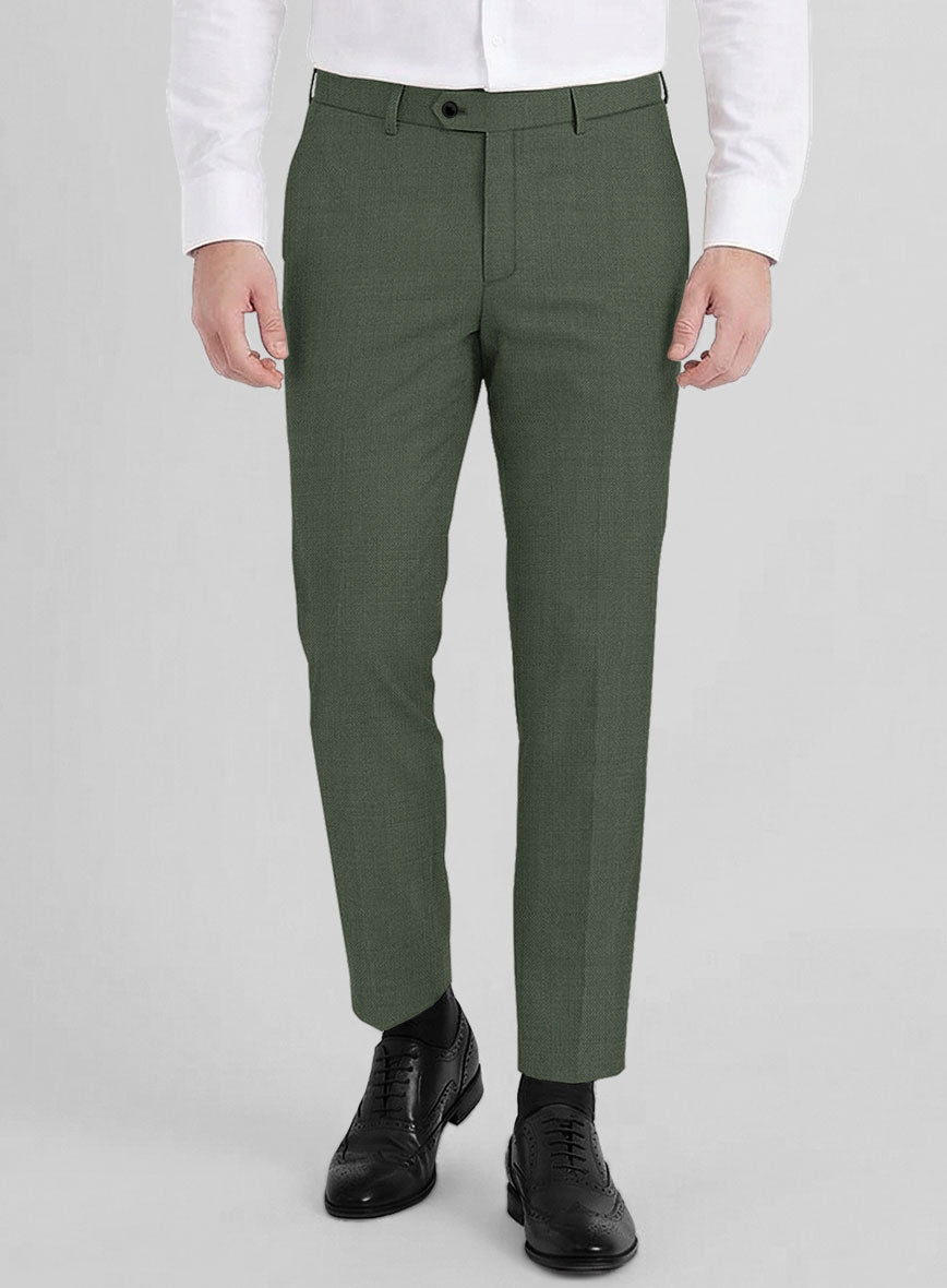 Fresco Green Wool Suit - StudioSuits
