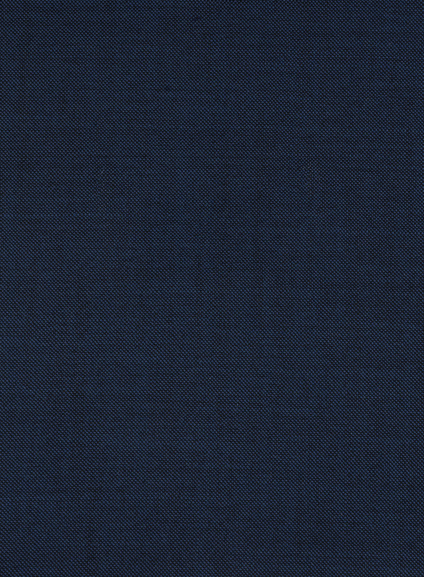 Fresco Island Blue Wool Pants - StudioSuits