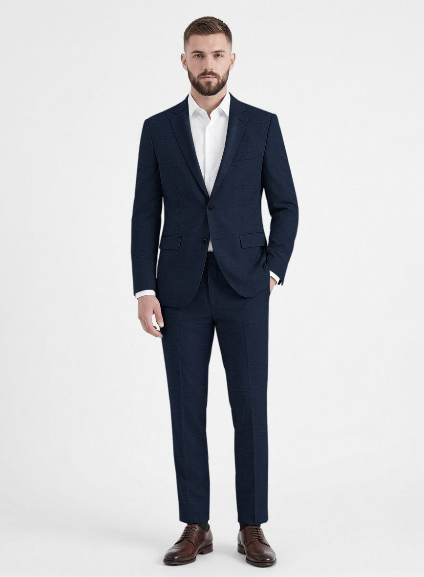 Fresco Island Blue Wool Suit - StudioSuits