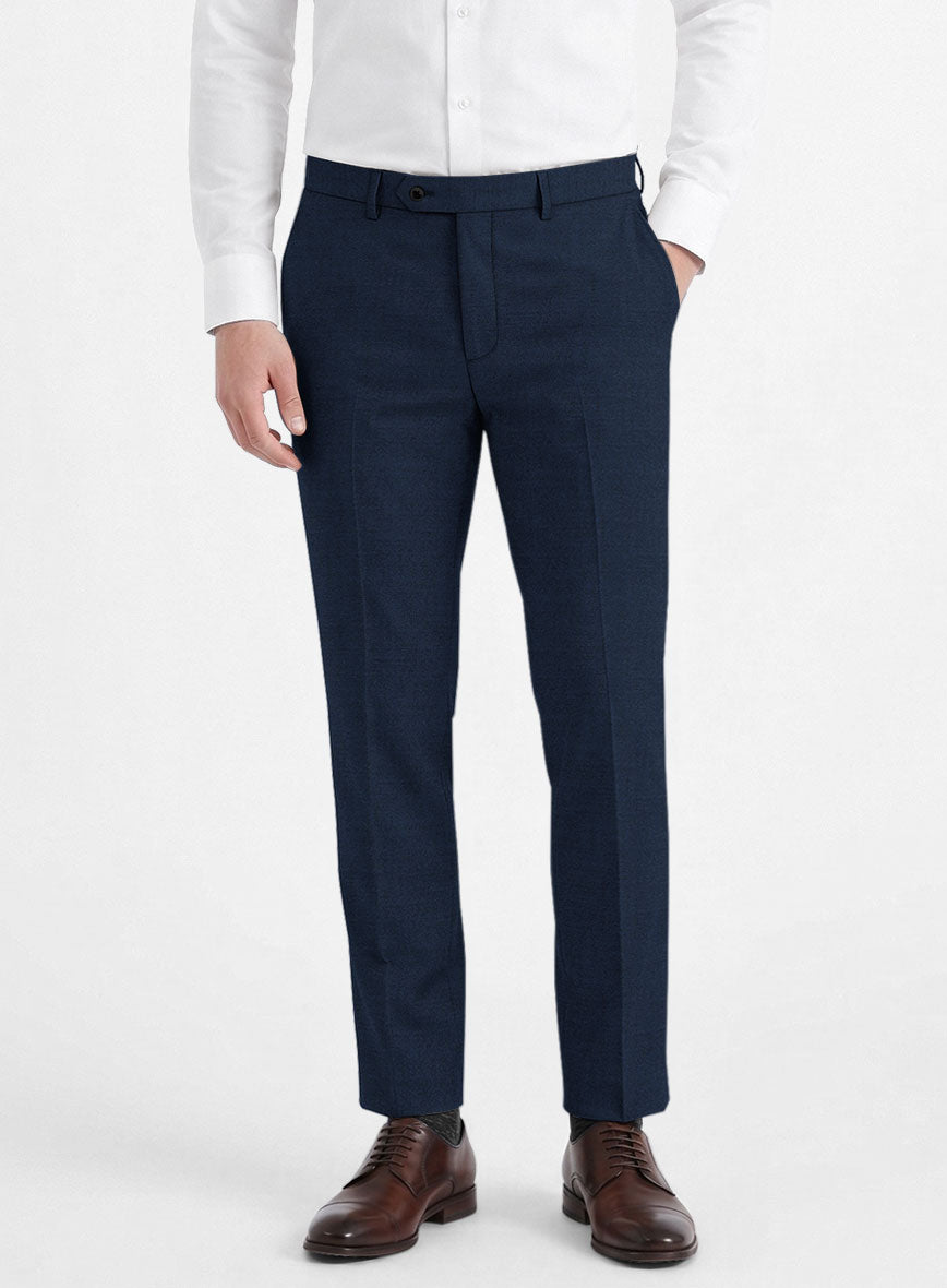 Fresco Island Blue Wool Suit - StudioSuits