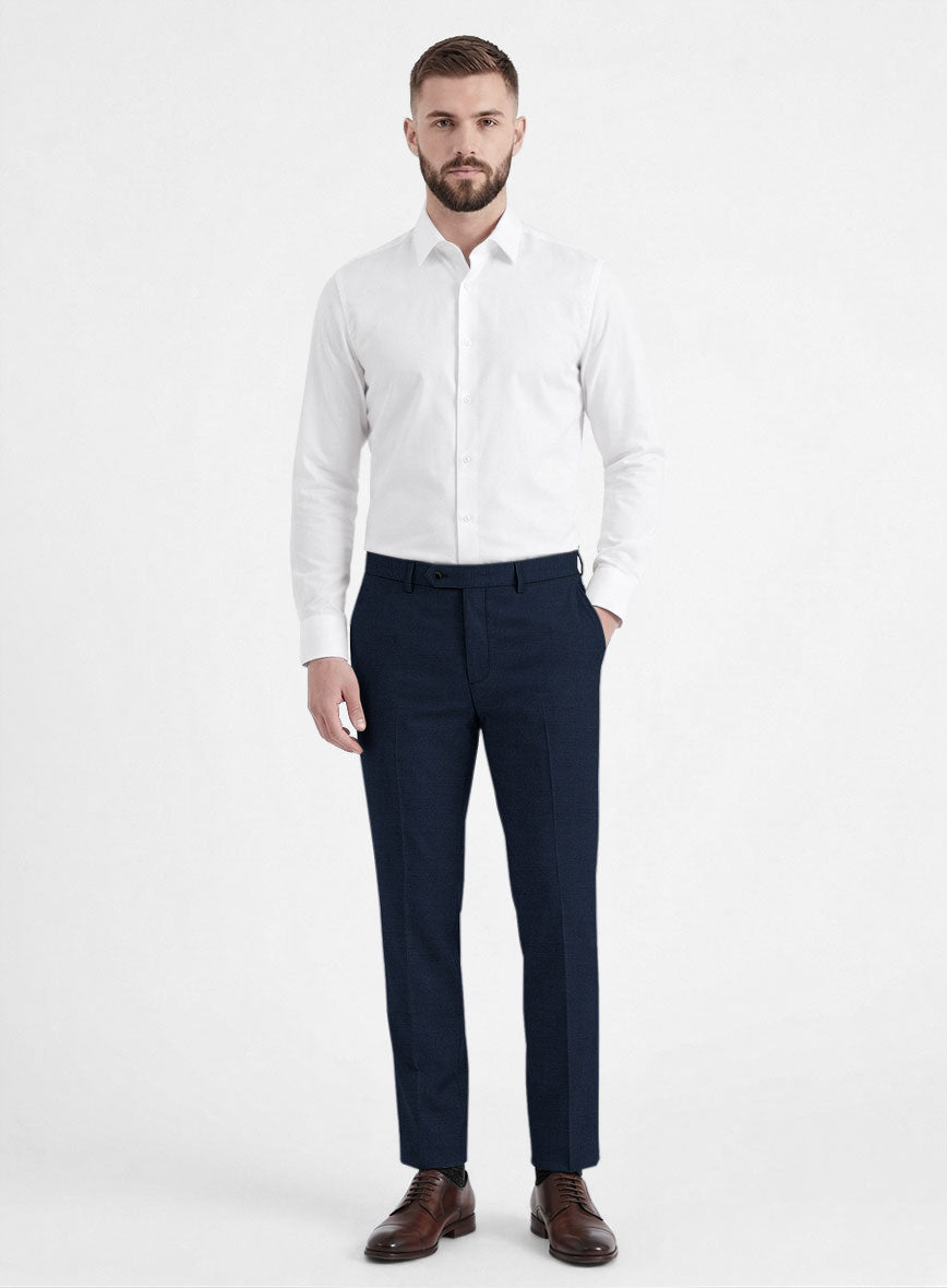 Fresco Island Blue Wool Suit - StudioSuits